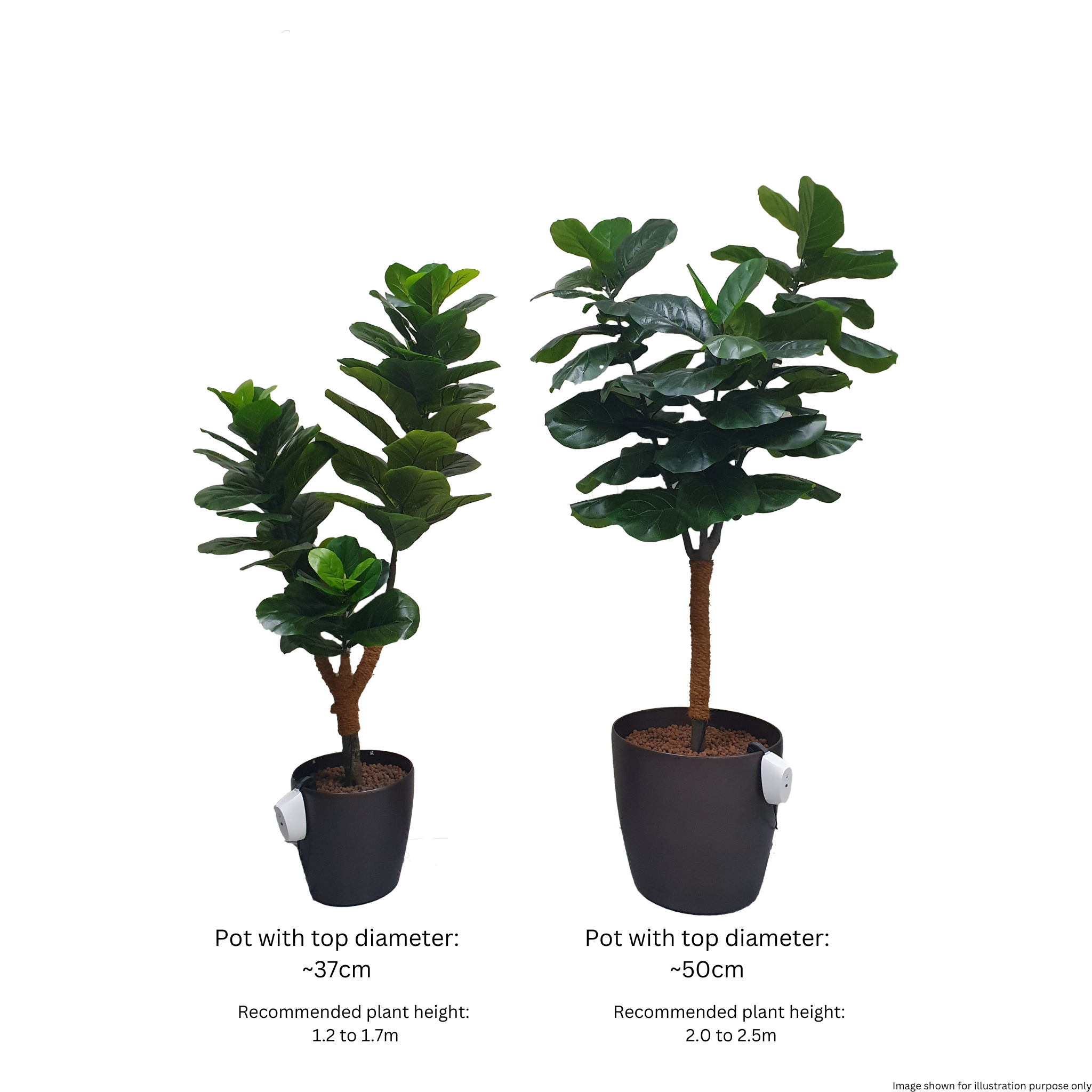 50cm wide plant pot Modern Round Self Watering Pot